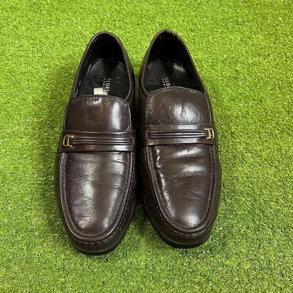 Florsheim Berkley Penny Loafer SZ 9 EEE Ultra Wide  Brown Leather Moc Toe Driver - Picture 1 of 8